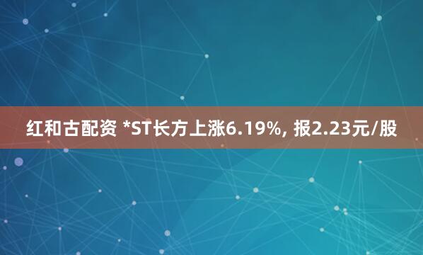 红和古配资 *ST长方上涨6.19%, 报2.23元/股